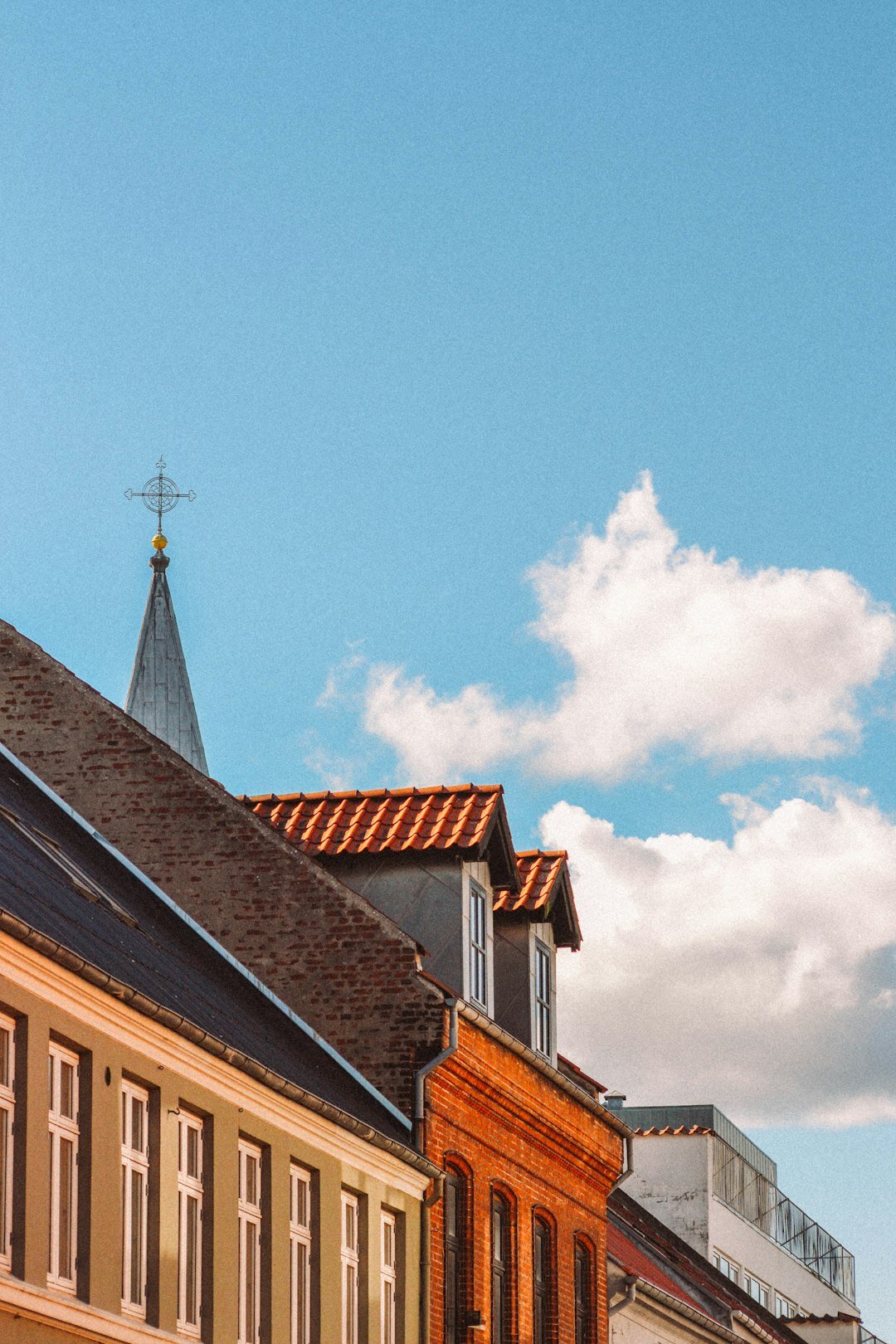 Local street market in a Danish town
